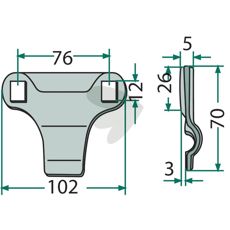 Knivholder udviklet til nitede klinger, sikker og effektiv holding.
