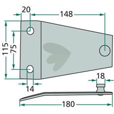 Knivholder 152556004, høj kvalitet og langvarig løsning.