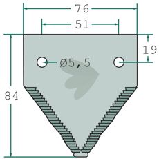 Tærske kniv - 261431M1, designet til præcis og effektiv høst.