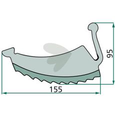 Kniv til rundballpresser 276364.0, kvalitet og ydeevne i ét.