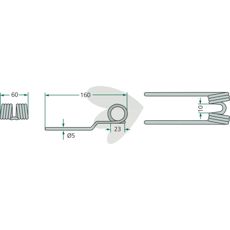 Effektiv Pick-up pin Krone 160 mm til landbrugsarbejde.
