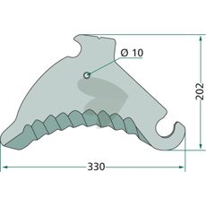 Kniv 285777.0 til rundballepresser, sikrer konsekvent ydeevne.