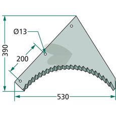 Kniv til snitvogn designet til Miedema maskiner.