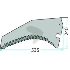 Robust kniv til snittevogn til langvarig brug i hårde miljøer.
