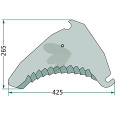 Kniv til snittevogn designet for høj effektivitet i landbrug og skovbrug.