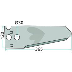 Effektiv snittevogn-kniv til et perfekt skæreresultat i landbruget.