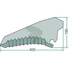 Holdbar kniv til snittevogn, garanterer langvarig ydeevne.