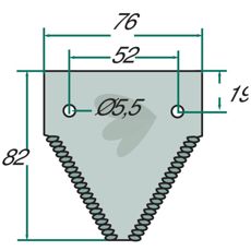 Kniv 365110 og 80365110, perfekt til effektive høstudbytter og foderhåndtering.