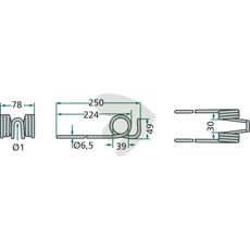Riverstift Hagedorn 250 mm, perfekt til præcisionsarbejde og finjustering.