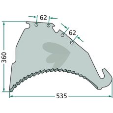Kniv til snittevogn 41018502 designet til højeste præcision i skæring.