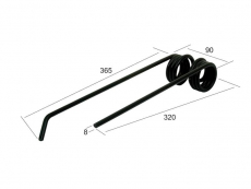 Lely venstre svanspin 368 mm, højredrejende og effektiv.