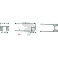 233 mm pick-up pind Fortschritt, ideel til agrar præcision.