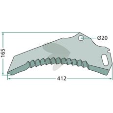 Kniv til snittevogn 434053, ideel til professionel landbrugsarbejde.