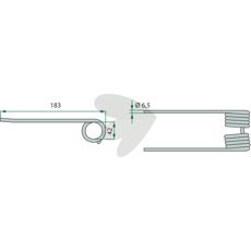 Forstærket fjederstang, konstrueret til tunge arbejdsforhold.
