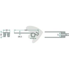 Pöttinger stang 300mm, perfekt til diverse landbrugsapplikationer.