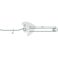 Pöttinger 585 mm rivefinger, model 436031, ideel til rensning i marken.