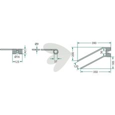 Grøn pind til venstre side af roterende rive, holdbar og pålidelig.
