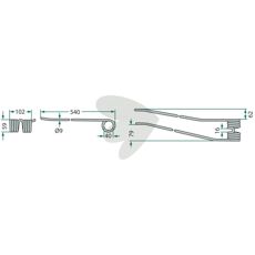 Fella 540 mm riverfinger, robust og pålidelig til forskellige opgaver.