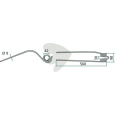 Rivepind Galfré 560 mm, perfekt til at forbedre jordstrukturen.