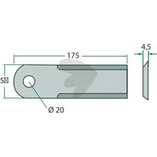 25-pak halmhakkerknive af standardtype til HF44280.