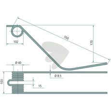 550 mm højre rivepløk IMA La Rocca, designet til overlegen præstation i marken.