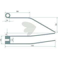 Rivepløk IMA La Rocca, 670 mm lang, til professionelt lagerarbejde.