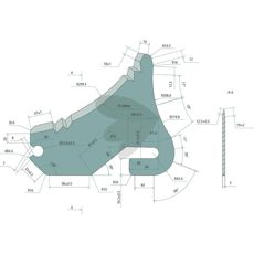 CKN 00014 kniv til rundballepresser, designet til holdbarhed og ydeevne.