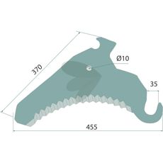 Kniv til snittevogn, pålidelig og holdbar til alle landbrugsbehov.