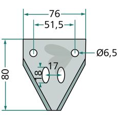 Tærskekniv Z93078, optimal til brug ved høst af forskellige afgrøder.