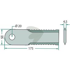 Tandet slagkniv i 25-pak, optimal til skæring af hårde overflader.