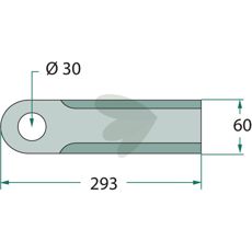 Slagkniv 13739 med hårdbelægning til øget holdbarhed og skæreevne.