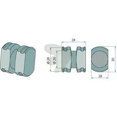 Bolt 28X28mm er robust og pålidelig til en række anvendelser.
