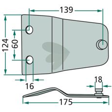 Kvalitetsknivfæste 570425 skræddersyet til specifikke maskinbehov.