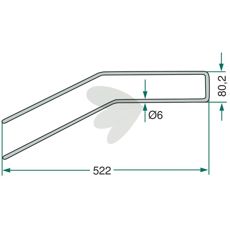 Fjedrepinde Kuhn 522mm, stabil og langvarig ydeevne til anvendelse.