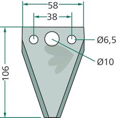 Glat skårlæggerkniv specielt til raps, designet til højere høst effektivitet.