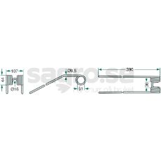 Fjederpinde rotorrive