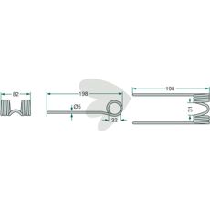 Højkvalitets Pick-up pind Massey Ferguson 198 mm, designet til performance.