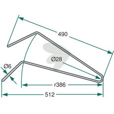 Bred pind, perfekt til at passe forskellige maskiner inden for landbrug.