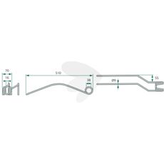 Fjederpinde til skårspreder 600036, perfekt til dit landbrugsbehov.