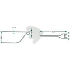 Riverpind Niemeyer, 590 mm, af høj kvalitet til effektiv rensning i marken.