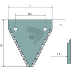 Tærskekniv - 6112031, robust og pålidelig til effektiv høst.