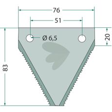 Tærskekniv model 6113160, høj kvalitet til effektiv høst og markarbejde.
