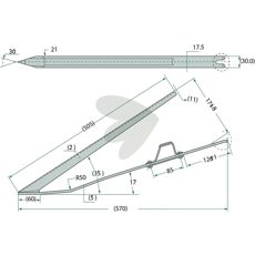 Aksel løfter Claas 6262991, passer til flere traktormodeller, holdbar kvalitet.