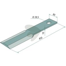 Kraftfuld slåmaskinekniv som giver en ren klipning af forskellige afgrøder.