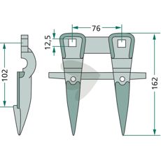 Dobbeltfinger 6" 640590M91, perfekt til at maksimere din produktion og effektivitet.