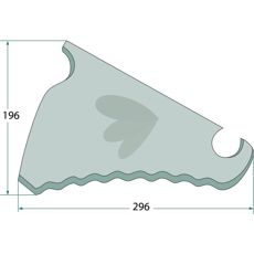 Kniv til rundballepresser, artikelnummer 70072, perfekt til at forbedre rundballepresserens ydeevne.