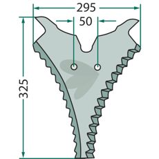 Kniv til snittevogn 73236500, specialiseret til hårde skæreudfordringer.