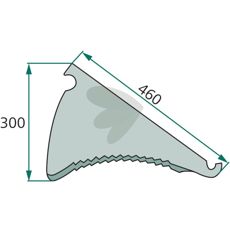 Kniv til snittevogn 74810, robust og effektiv til professionelt brug.