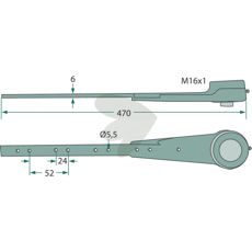 Komplet knivhoved med leje, ideelt til traktoranvendelser.