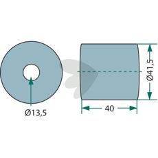 Robust gummibøsning til ryster og sold, passer til 84000052 og 80190068.